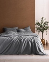 Songe Family Size %100 Pamuk Chambre Çarşaflı Nevresim Takımı - Açık Gri