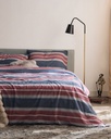 Edgard Family Size %100 Pamuk Flanel Çarşaflı Nevresim Takımı - Kırmızı/Lacivert