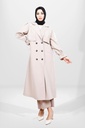 Sleeve Gathered Back Detailed Trench Coat 3838