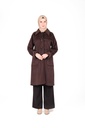 Button Detailed Kaşe Coat 9487