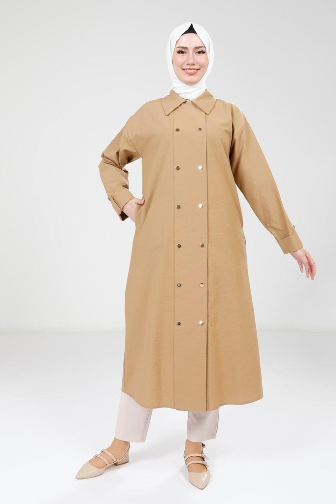 [25GYÇY9234-16530] Buttoned Ready Outfit 9234 (camel, 38)