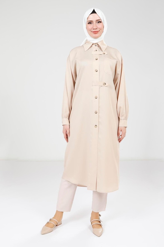 [25GYÇY9231-11210] Buttoned Ready Outfit 9231 (beige, 38)