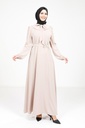 Collar Kurdele Waist Sash Detailed Dress 5646