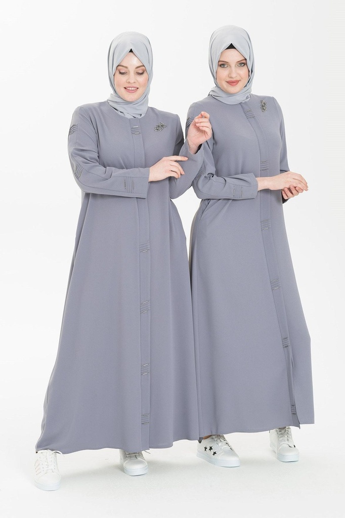 [21FR3M3351-1E830] Aliye munchoqli faraja (kulrang krep, 38)