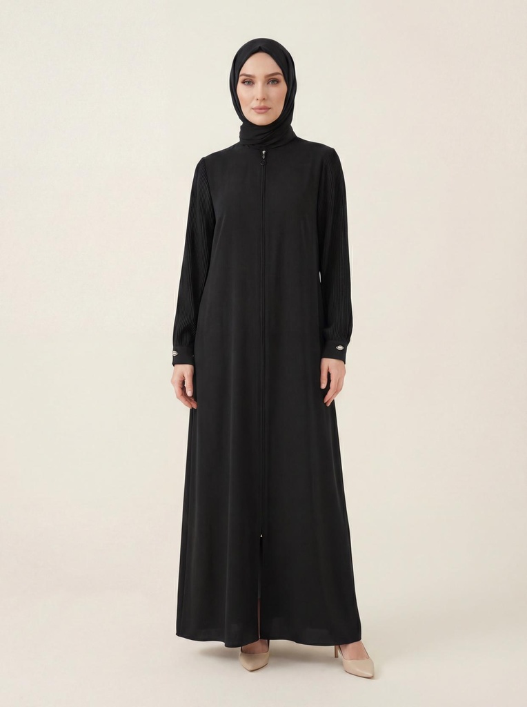 [26FRCY9601-10011] 9601 Minik plisse faraja (qora, 40)