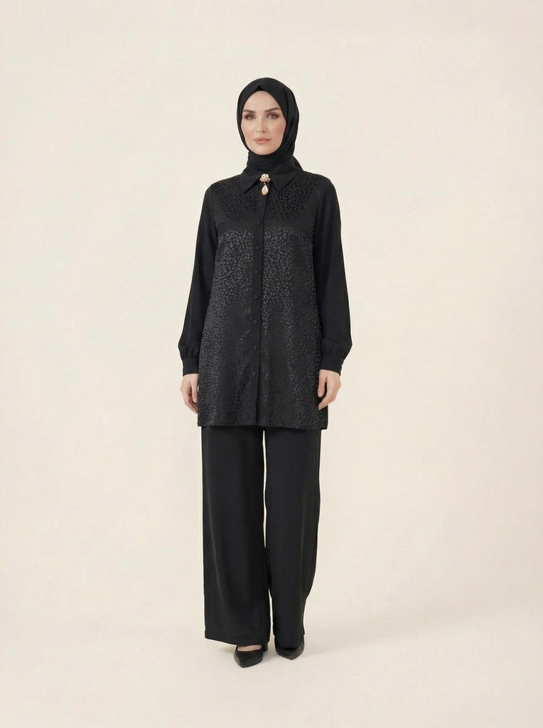 [26TKMY9684-10011] 9684 Rayon двойной комплект (чёрный, 40)