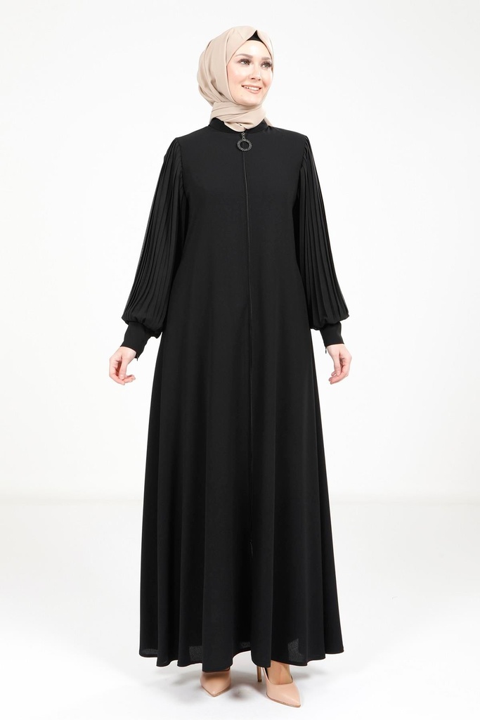 [25ELBY9394-10010] 9394 платье шифон (Siyah, 38)