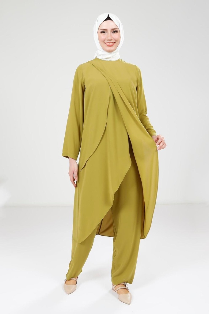 [25TKMY9372-1Y530] 9372 Tunic Trousers (olive green, 38)