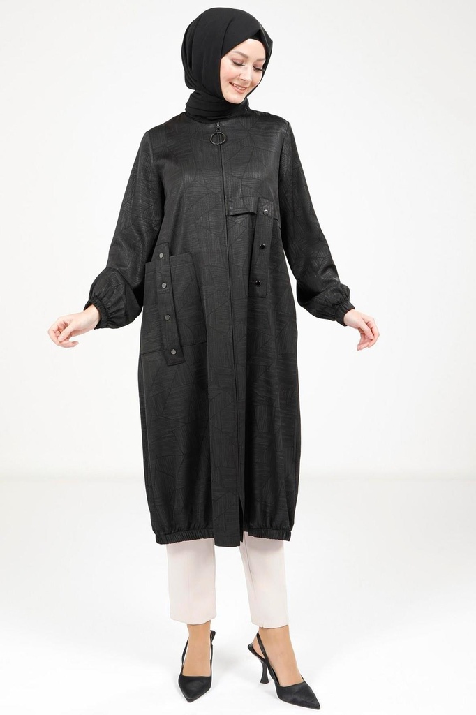 [25GYÇY9238-10010] 9238 Zippered Ready Outfit (black, 38)