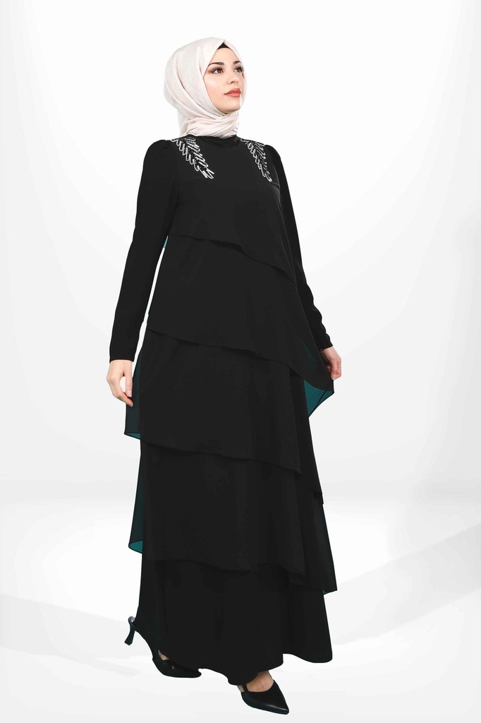 [24ELBY5589-10010] 5589 Dress Ruffled (black, 38)