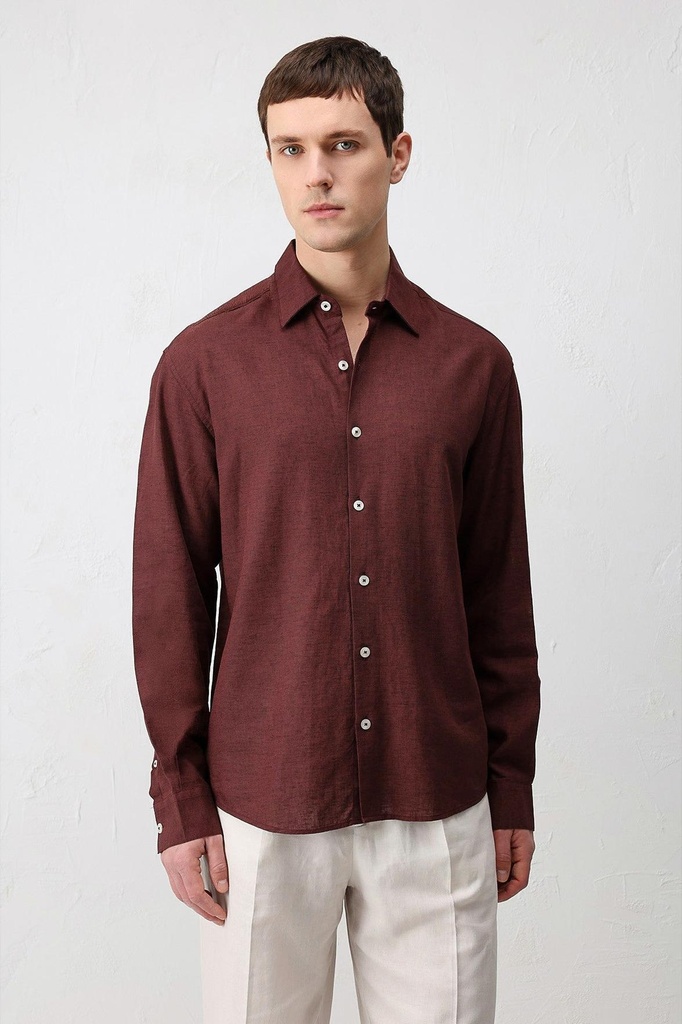 [#N/A] Linen-Blend Relaxed Fit Men's Shirt (S)