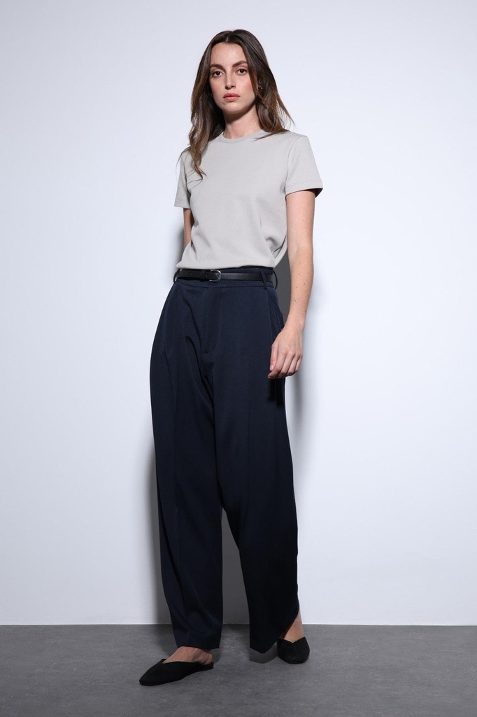 [BA25Y251-Lacivert-XS] Antioch Pleated Palazzo Women's Trousers (XS)