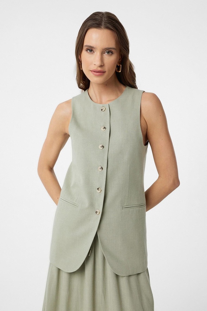 Antioch Linen-Blend Women's Long Vest