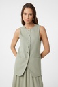Antioch Linen-Blend Women's Long Vest