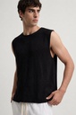 Relaxed Fit Textured Sleeveless T-Shirt