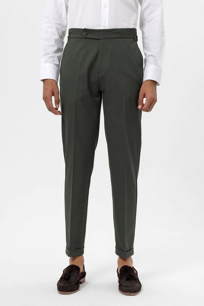 High-Waisted Regular Fit Men's Trousers
