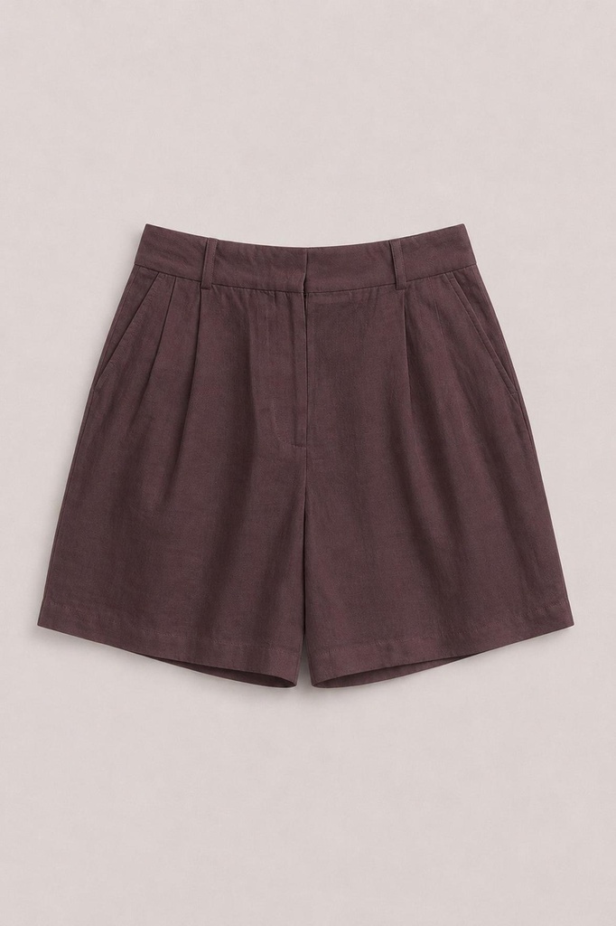 [BA26Y281-Bordo-S] layosell aralashma ayollar shortik (S)