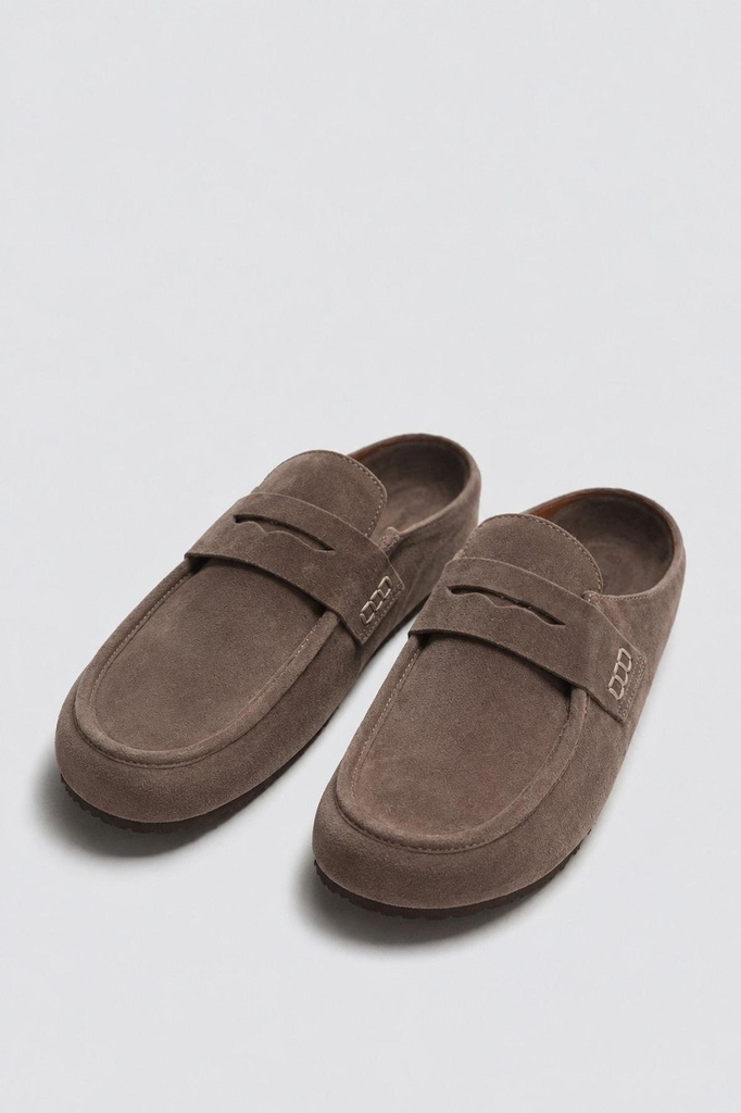 [A26YAYK009-Vizon-40] %100 замша сабо тапочки (40)