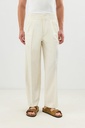 Double Pleated Buckle Detailed Men's Trousers