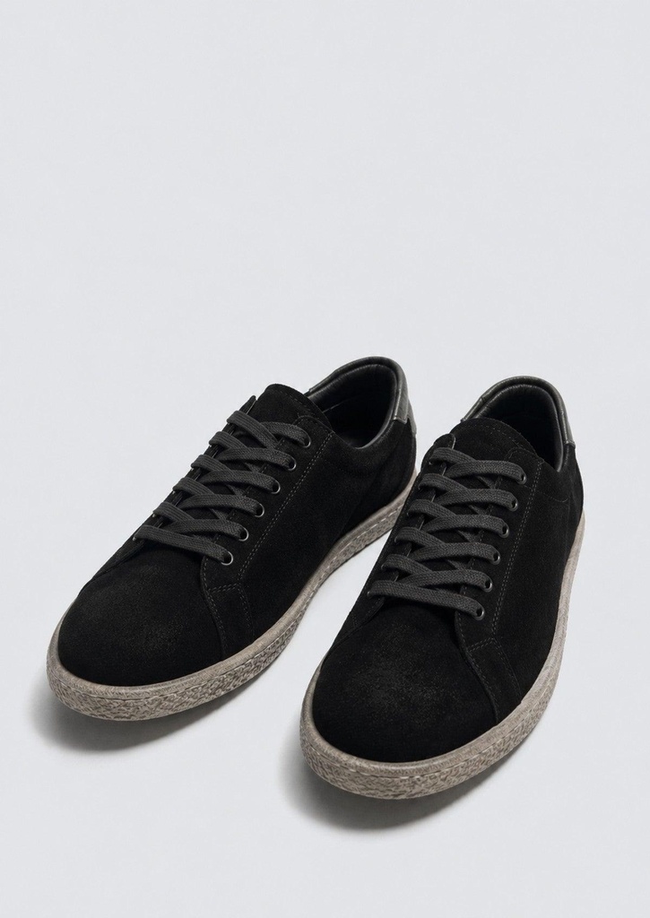 [A26YAYK015-Siyah-40] контрастный на подошве %100 замша Sneaker (чёрный, 40)