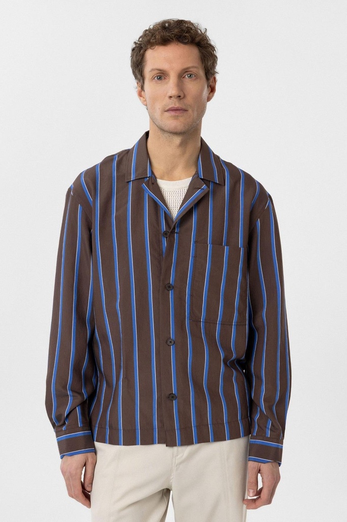 Relaxed Fit Striped Men's Shirt