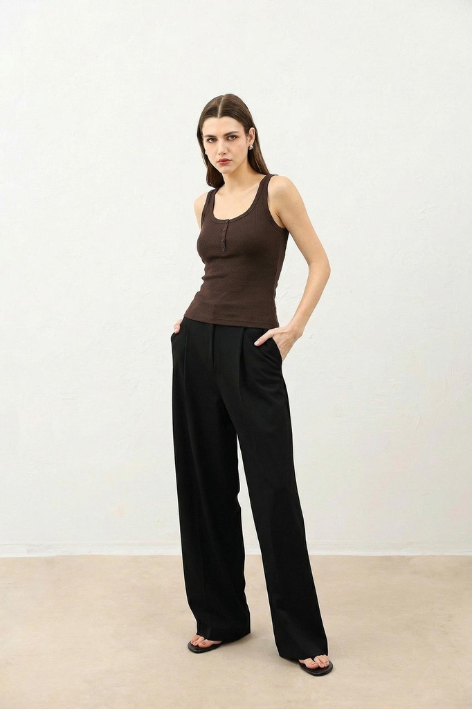 [#N/A] Antioch Button Detailed Women's Tank Top (S)