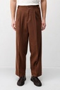 High-Waisted Pleated Relaxed Fit Men's Trousers