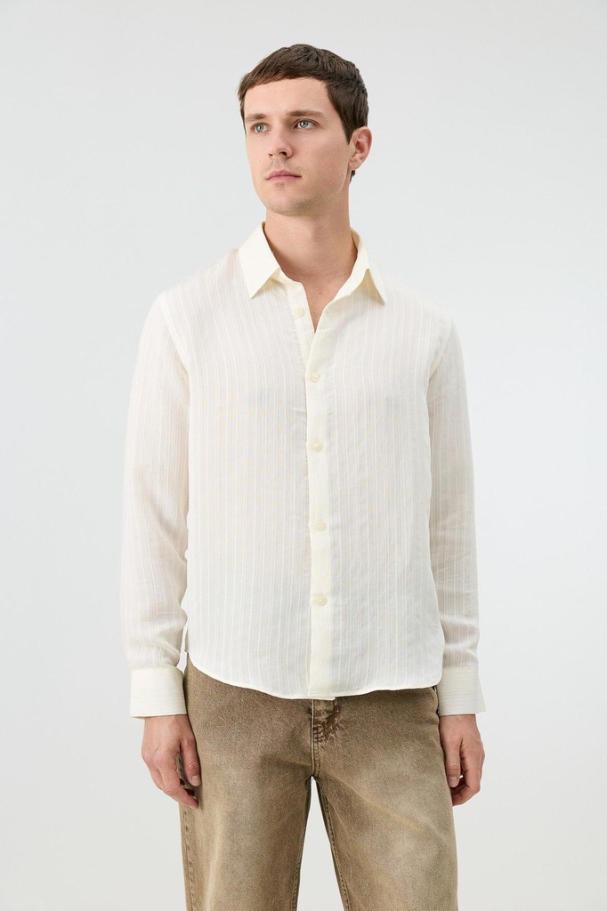 Modal-Blend Striped Men's Shirt