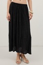 Antioch Linen-Blend Textured Midi Skirt