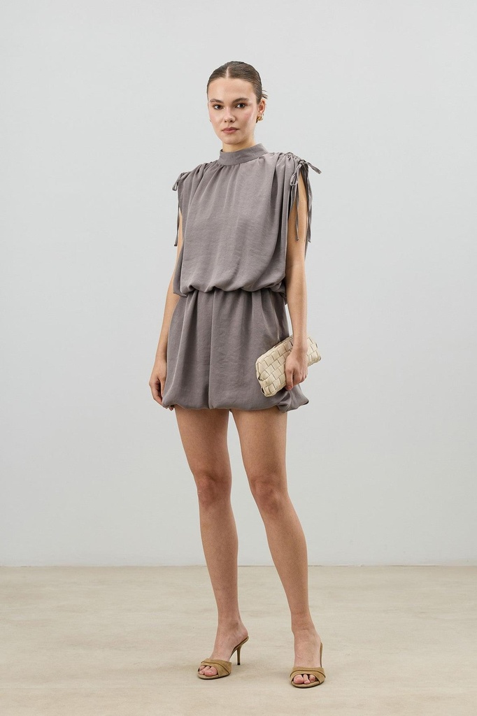 [#N/A] Shoulder Gathered Women's Dress (S)