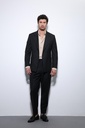 Double-Breasted Closure Italian Cut Wool-Blend Striped Men's Teknik Set