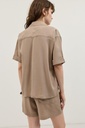100% Lyocell Shirt Shorts Women's Set
