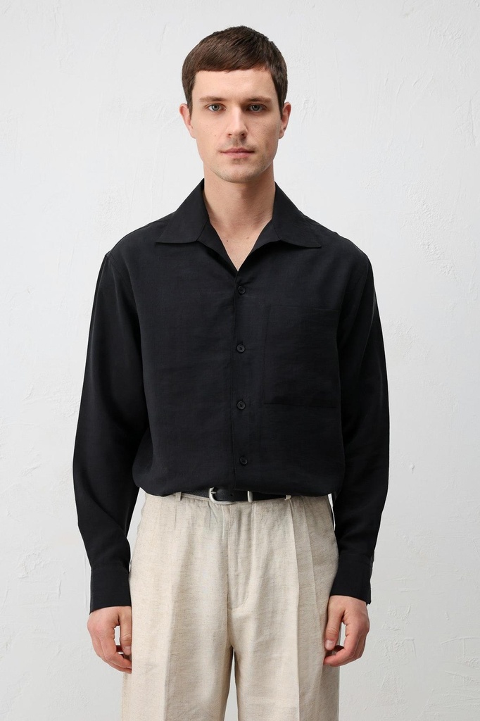 Antioch Lyocell Blend Wide Collar Men's Shirt