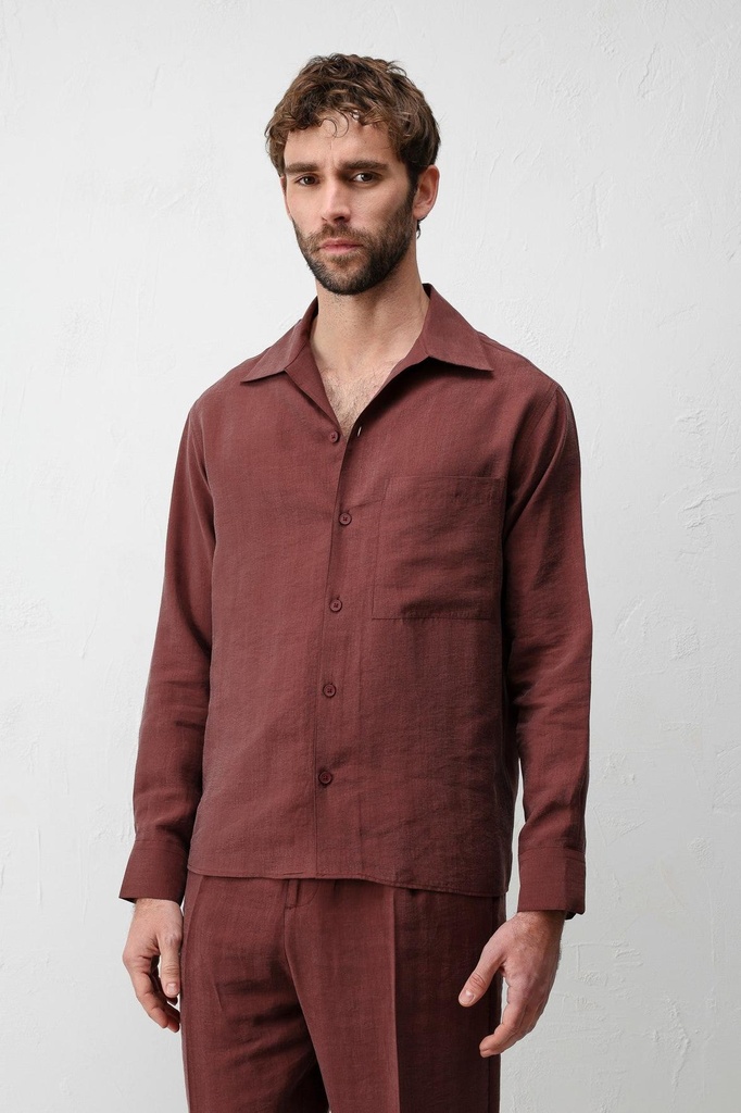 Antioch Lyocell Blend Wide Collar Men's Shirt