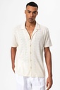 Antioch Notched Collar Knit Patterned Men's Shirt