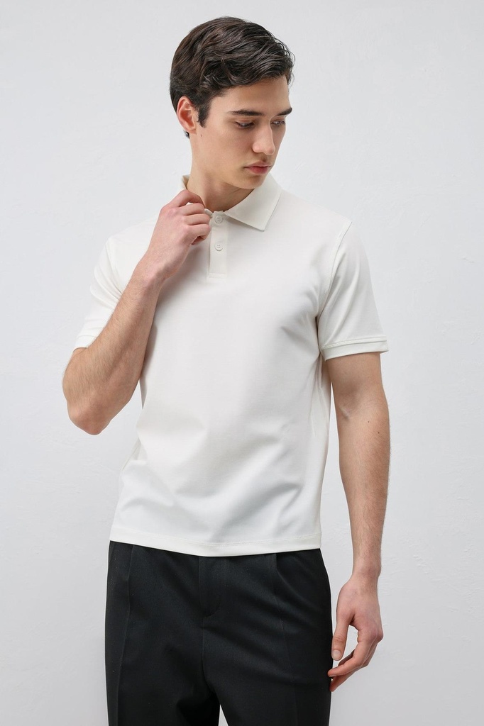 Antioch Lyocell Blend Polo Collar Men's T-Shirt (S)