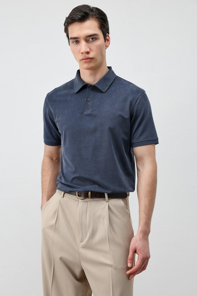 Antioch Lyocell Blend Polo Collar Men's T-Shirt (S)