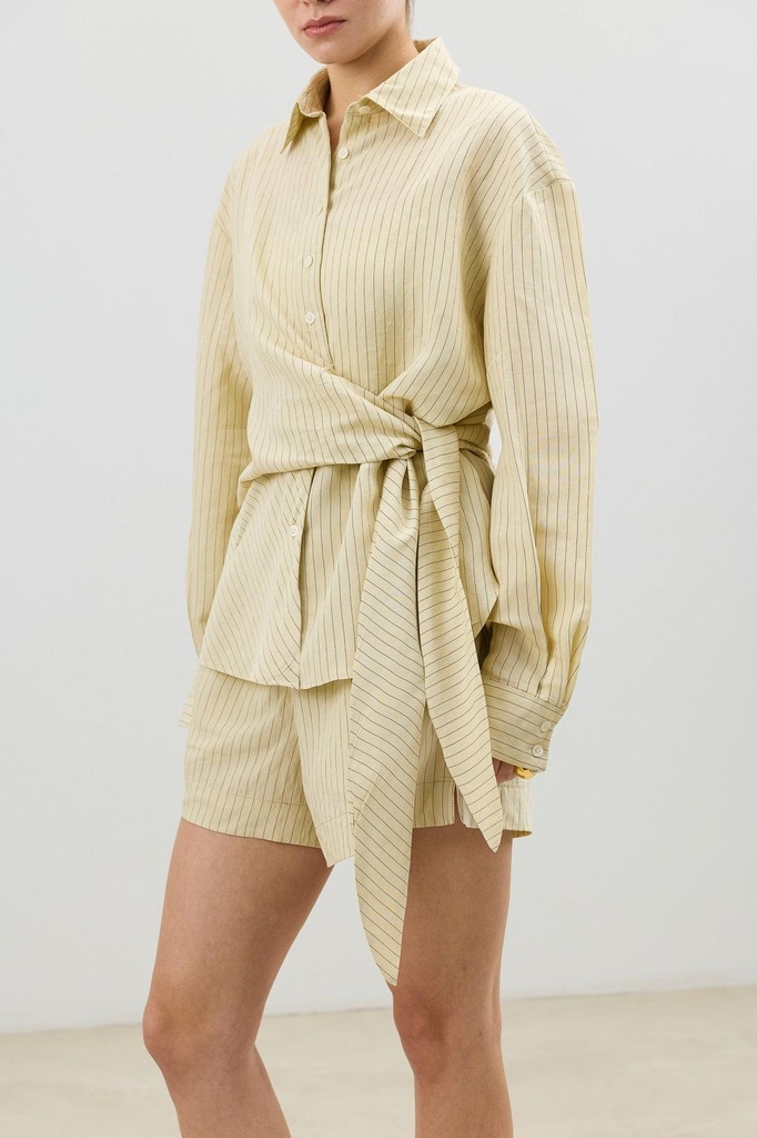 Antioch Modal-Blend Tie-Up Women's Shirt (beige, S)