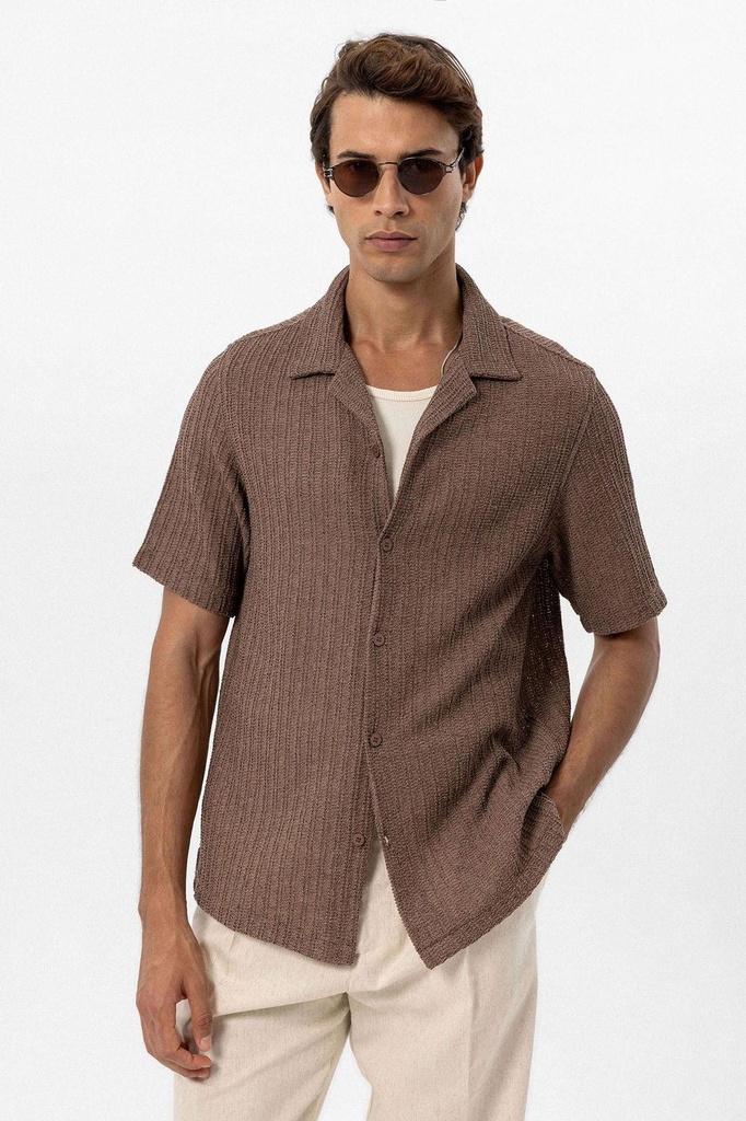 Antioch Textured Crochet Men's Shirt (S)