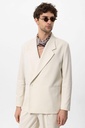 Double-Breasted Closure Fleto With Pocket Men's Blazer Jacket