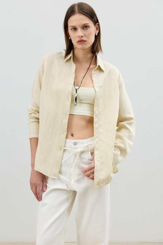 Antioch Modal-Blend Textured Women's Shirt (beige, S)