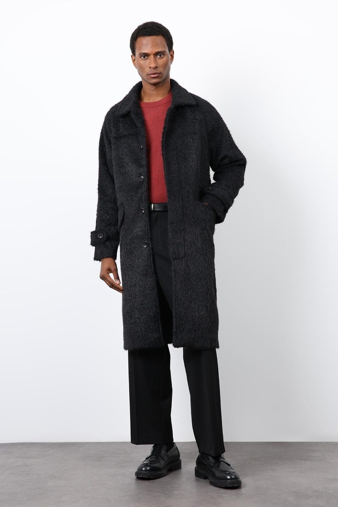 Antioch Faux Fur Men's Coat (black, S)