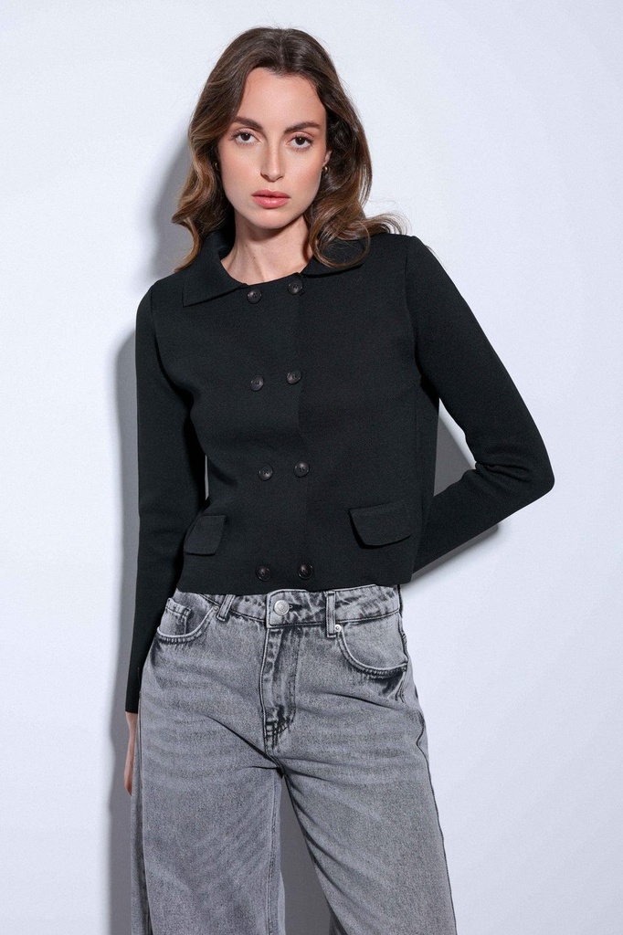 Antioch Double-Breasted Closure Women's Knitwear Cardigan (S)
