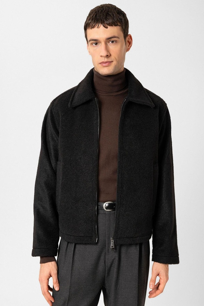 Antioch Relaxed Soft Textured Men's Jacket (black, S)
