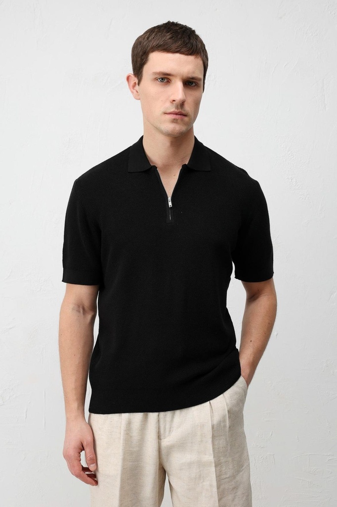 Antioch Comfort Slim Zippered Men's Knitwear T-Shirt (S)