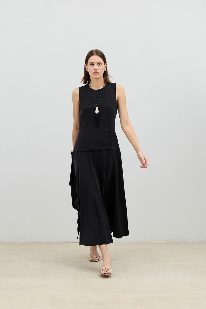 Antioch Lyocell Blend Sash Detailed Women's Dress (S)