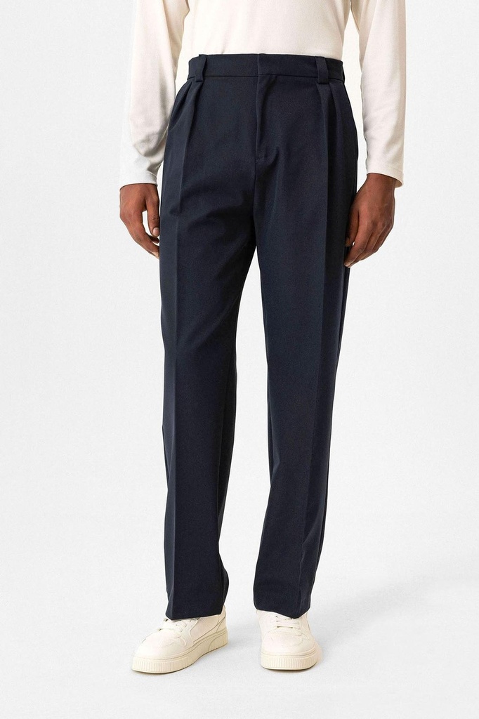 Antioch High-Waisted Pleated Relaxed Fit Baggy Men's Trousers (S)