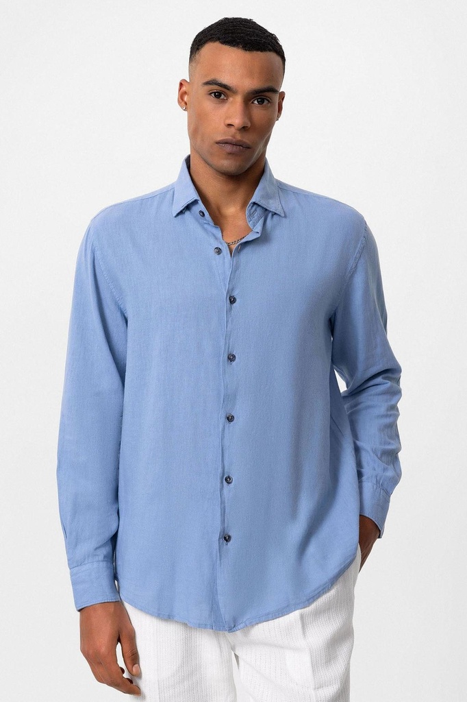 Linen-Blend Men's Shirt