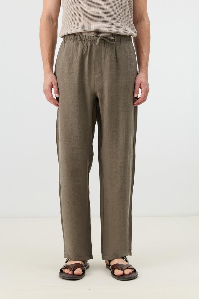 Lyocell Blend Relaxed Fit Men's Trousers