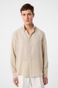 Antioch Linen-Blend Collar Buttoned Men's Shirt
